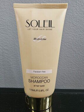 SOLEIL MOROCCAN SHAMPOO-PARABEN-FREE-ALL HAIR TYPES-5.9 fl oz /175 ml-NEW SEALED